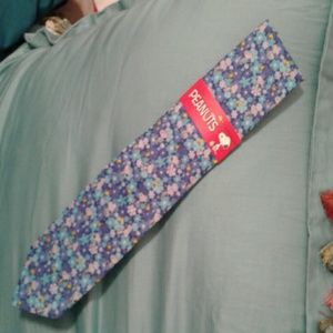Peanuts necktie featuring Snoopy and Woodstock